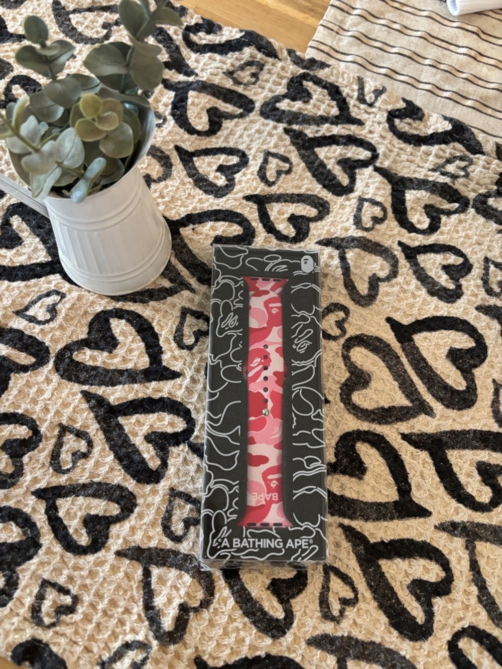 Bape Pink Camo Silicone Watch Strap